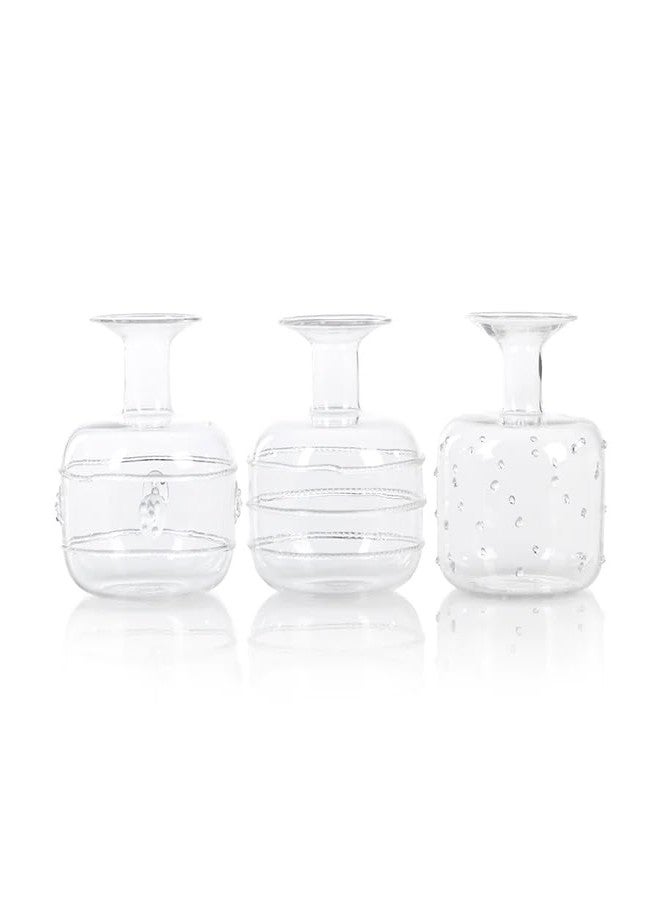 Zodax Farmhouse Chic Dainty Bud Flower Vase Home Decor Set of 3 - Image 1