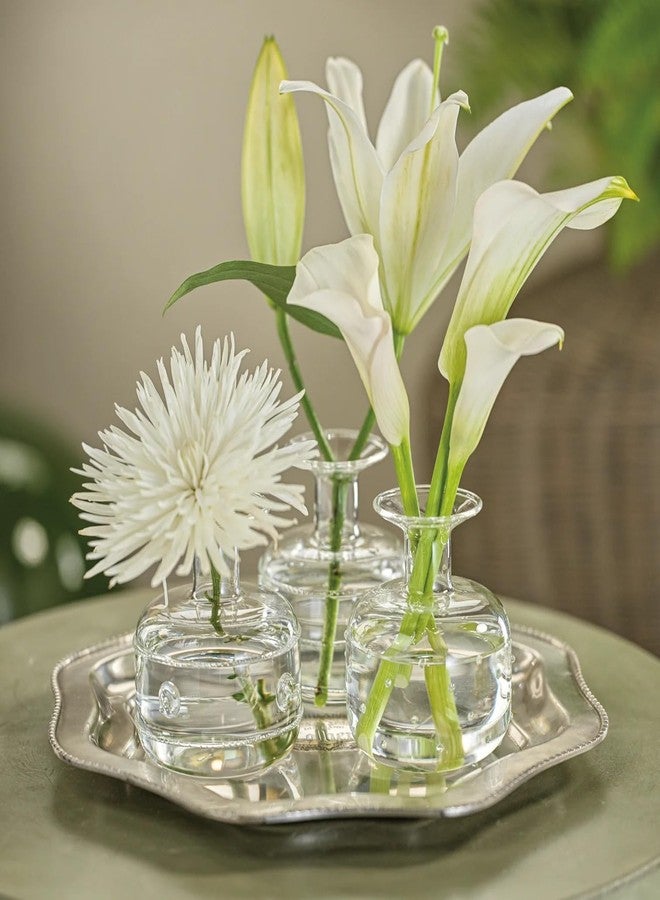 Zodax Farmhouse Chic Dainty Bud Flower Vase Home Decor Set of 3 - Image 3