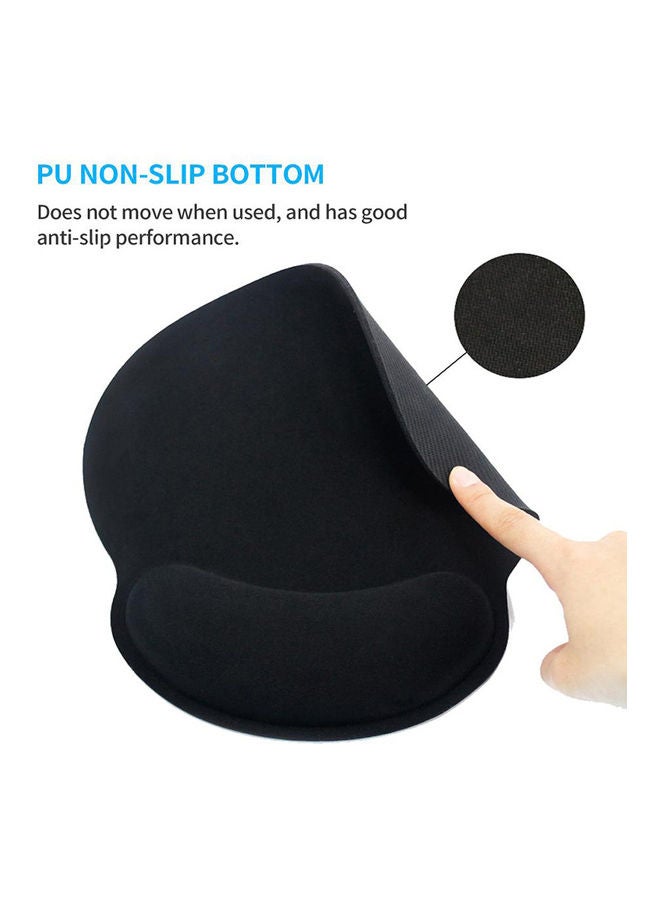 TONOS Ergonomic Mouse Pad 3 Pack with Wrist Rest Support, Round Gaming Mousepad with Smooth Surface & Non-Slip Rubber Base for Computer, Laptop, Office, Comfortable Memory Foam for Wrist Cushion - Image 4