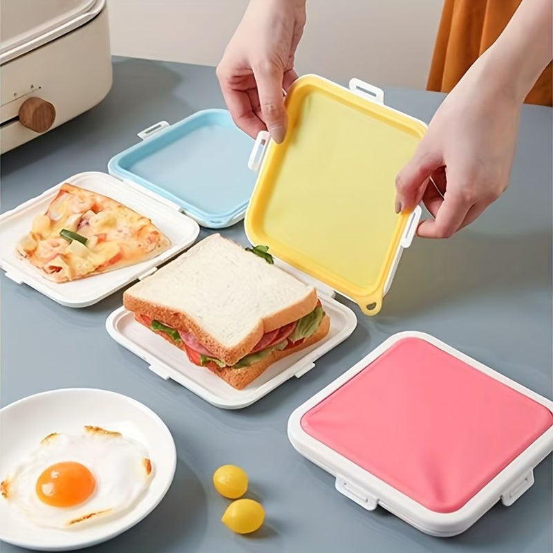 Pink Sandwich Toast Bento Box Portable Outdoor Lunch for Student Office Worker Household - Image 3