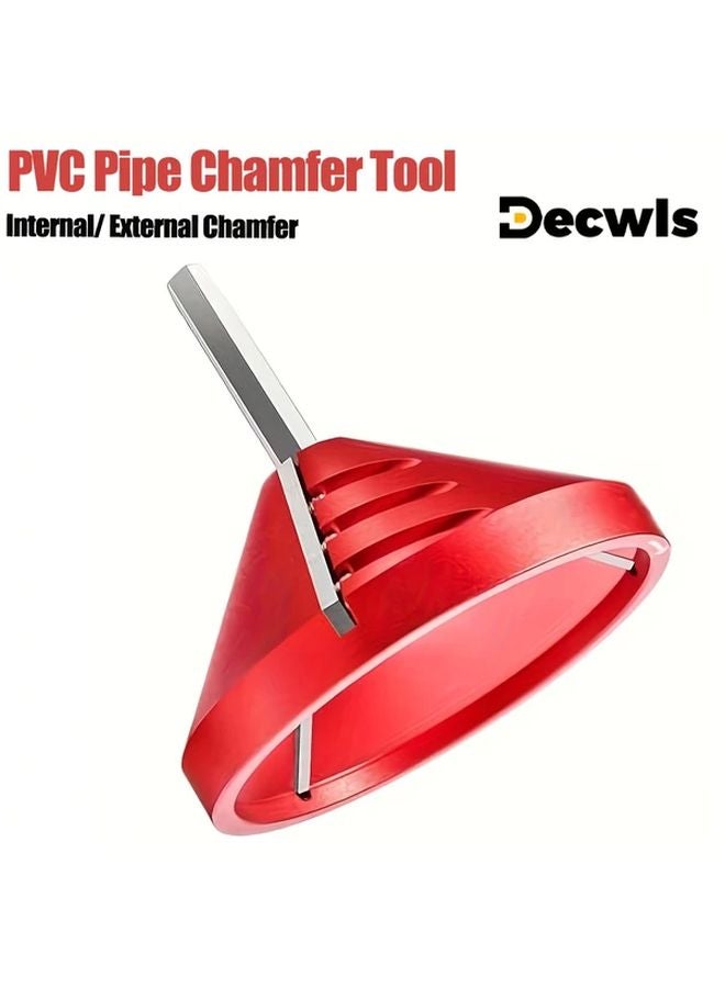 Professional 2 in 1 PVC Pipe Chamfer Tool 45 Degree Dual Inner Outer Reamer 1pc - Image 2