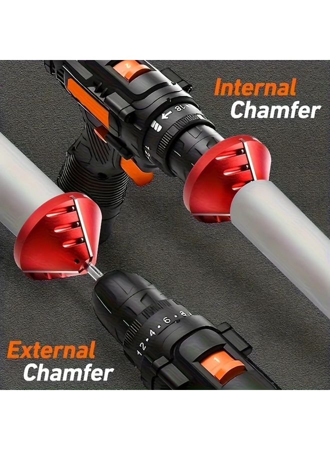 Professional 2 in 1 PVC Pipe Chamfer Tool 45 Degree Dual Inner Outer Reamer 1pc - Image 4