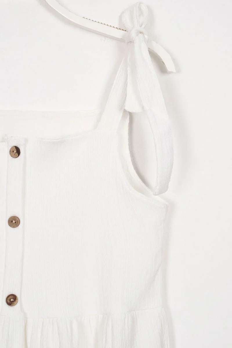 Zepkids White Button Sundress