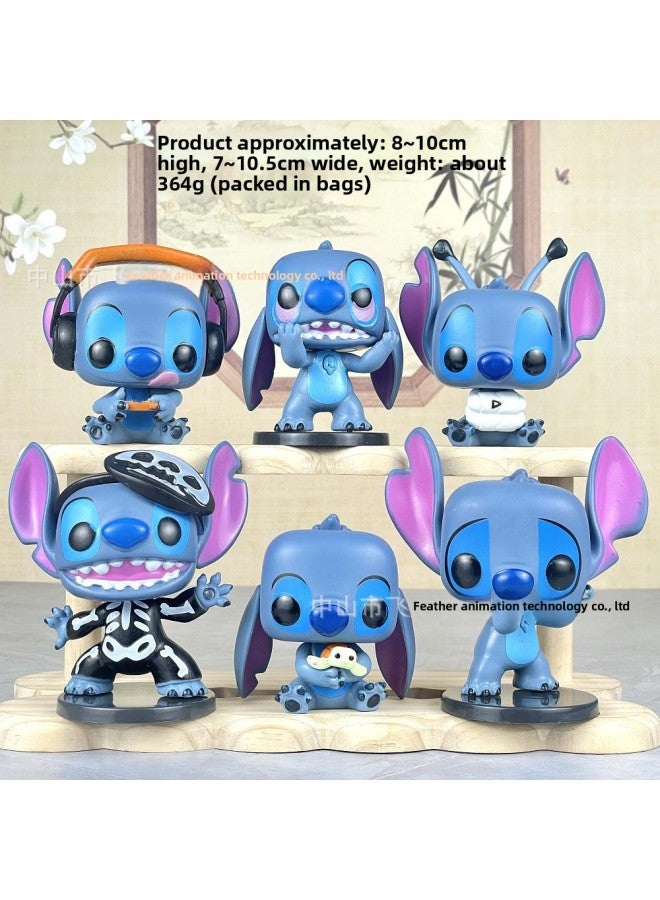 Loquat Swim Stitch Hand-held  Stitch Doll Blind Box Twisted Egg Doll Machine Ornaments Generation-Color:6 Models-second Generation Pop Stitch-bag - Image 1
