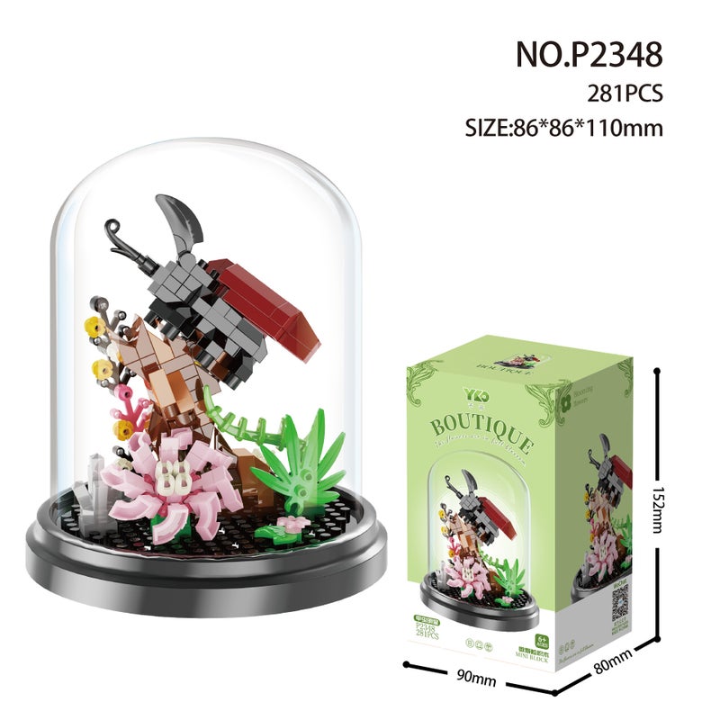 [Wholesale generation] Four seasons shade cherry tree house building blocks compatible with Lego toy ornaments Valentine's Day gift