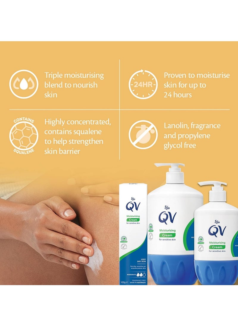 Ego - Ego QV Moisturizing Cream 500g – Hydrating & Soothing Cream for Sensitive Skin - Image 1
