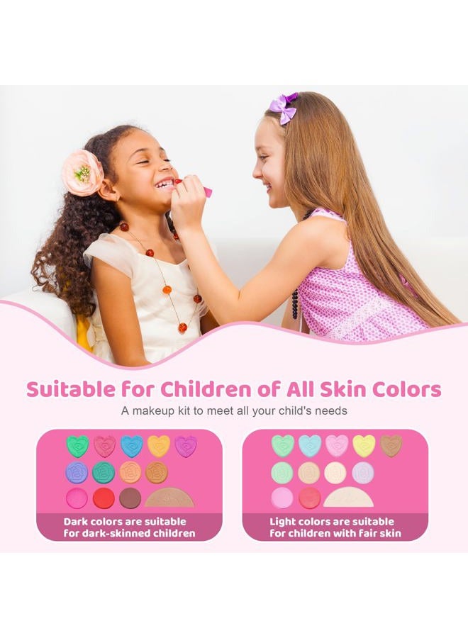 Topsolid Kids Makeup Kit for Girl, Toddler Makeup Non Toxic for Kids 8-12, Real Washable Make Up Set for Girls, Princess Toys Cosmetic Set Birthday for 3 4 5 6 7 8 9 10 Years Old. - Image 3