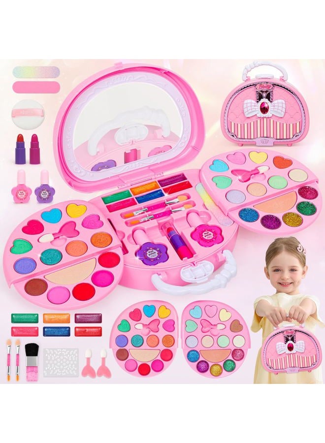 Topsolid Kids Makeup Kit for Girl, Toddler Makeup Non Toxic for Kids 8-12, Real Washable Make Up Set for Girls, Princess Toys Cosmetic Set Birthday for 3 4 5 6 7 8 9 10 Years Old. - Image 1