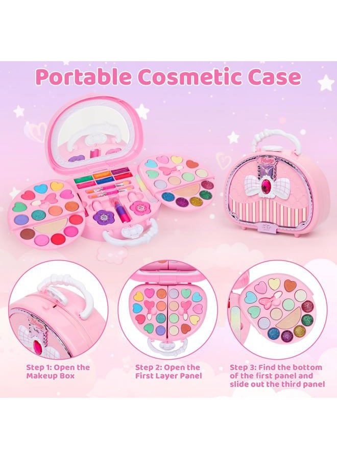 Topsolid Kids Makeup Kit for Girl, Toddler Makeup Non Toxic for Kids 8-12, Real Washable Make Up Set for Girls, Princess Toys Cosmetic Set Birthday for 3 4 5 6 7 8 9 10 Years Old. - Image 5