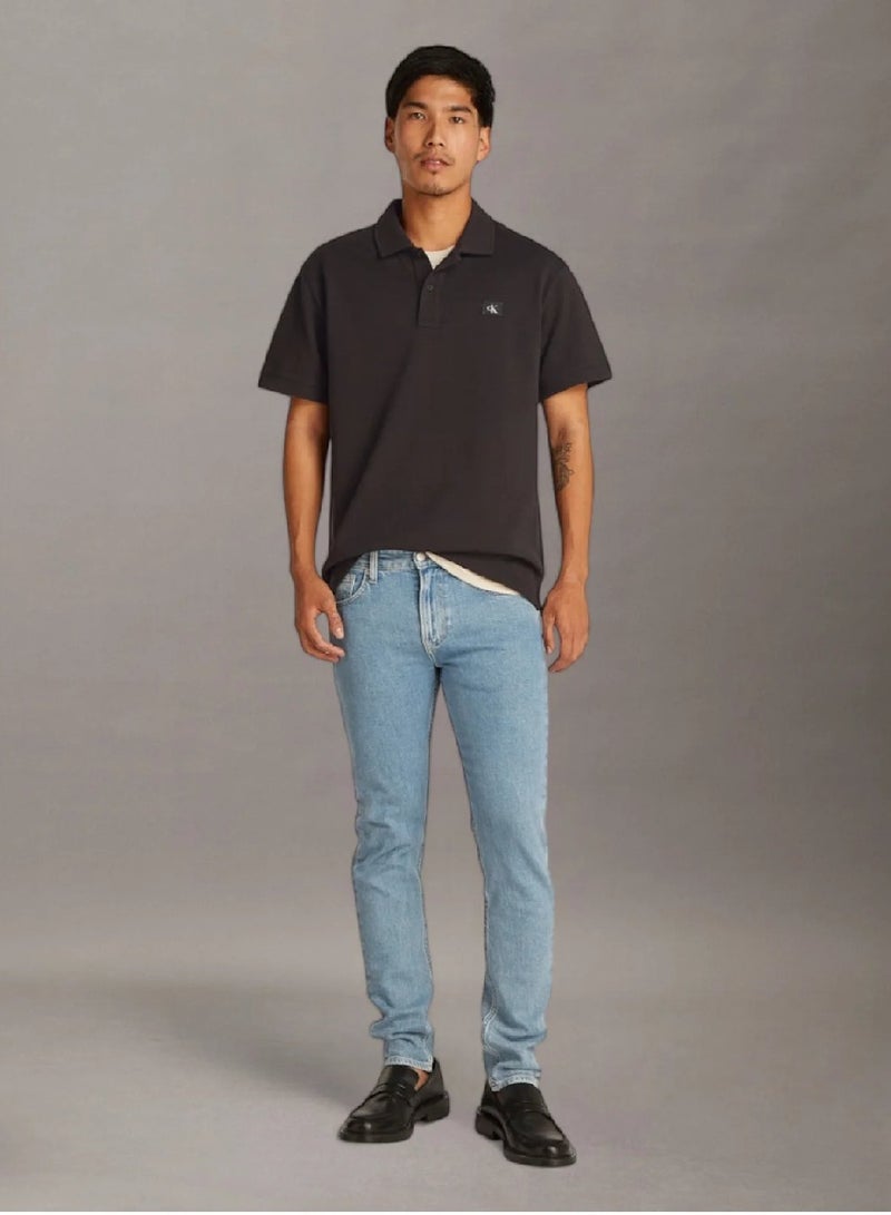 كالفن كلاين جينز بولو شيرت مزين بحروف كلفن كلاين - Image 4
