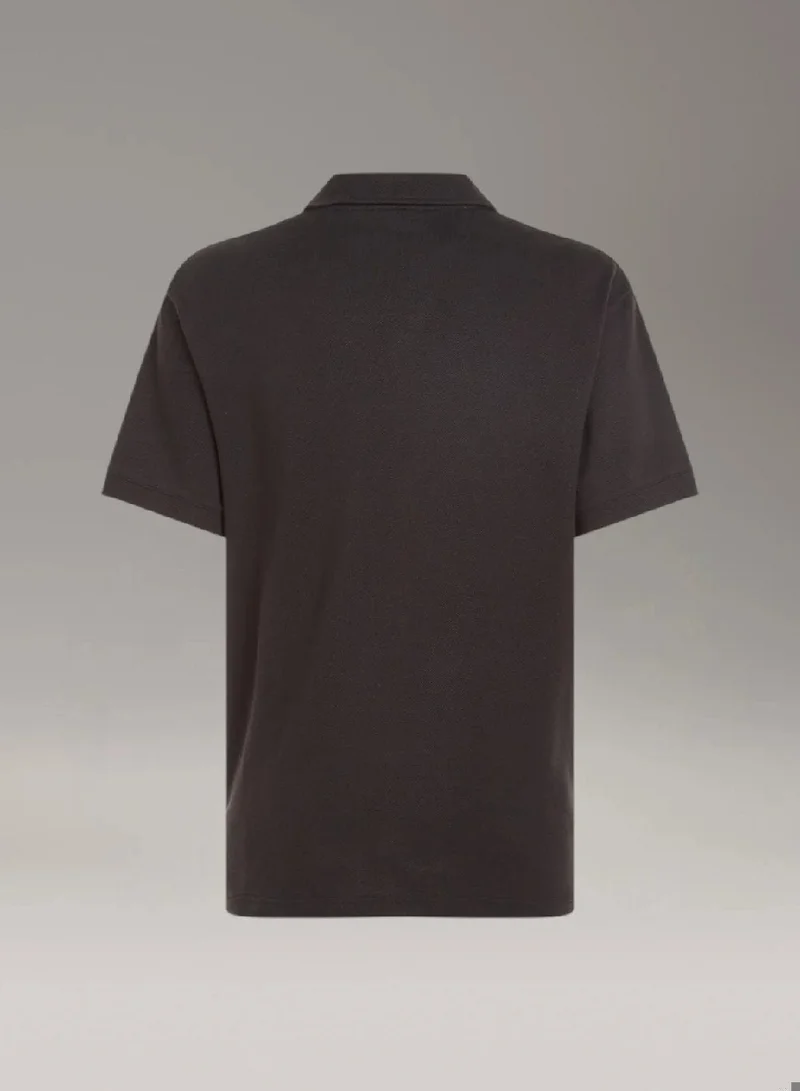 Calvin Klein Jeans Ck Black Monogram Label Polo Shirt for Men | Best Price UAE