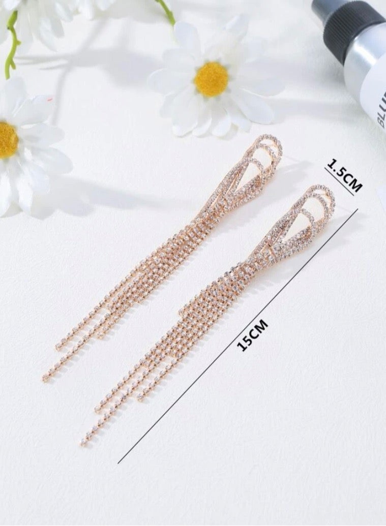 Casual collection Elegant & Trendy Zirconia Drop Earrings For Women - Image 5