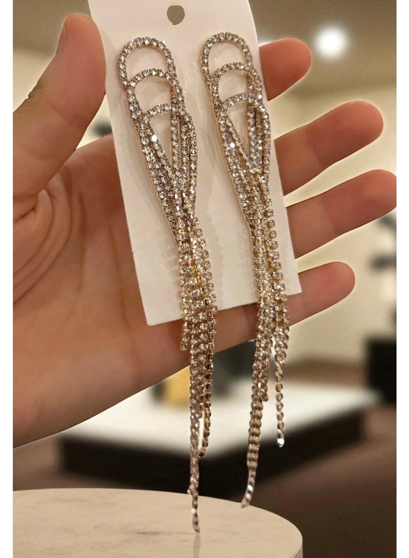 Casual collection Elegant & Trendy Zirconia Drop Earrings For Women - Image 1