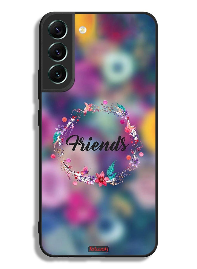 Tolwak Samsung Galaxy S22 5G Protective Case Cover Friends In Flowers Ring Art - Image 3