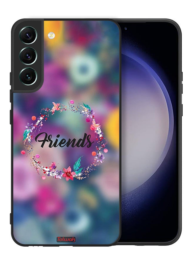 Tolwak Samsung Galaxy S22 5G Protective Case Cover Friends In Flowers Ring Art - Image 2