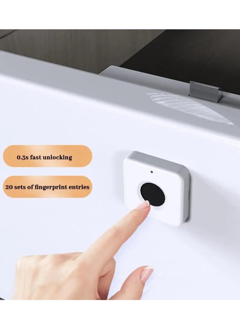 AROAQ Smart Fingerprint Drawer Lock Quick Unlock for Office/Home Wooden Cabinet Drawer Storage 0.8s  - Image 1