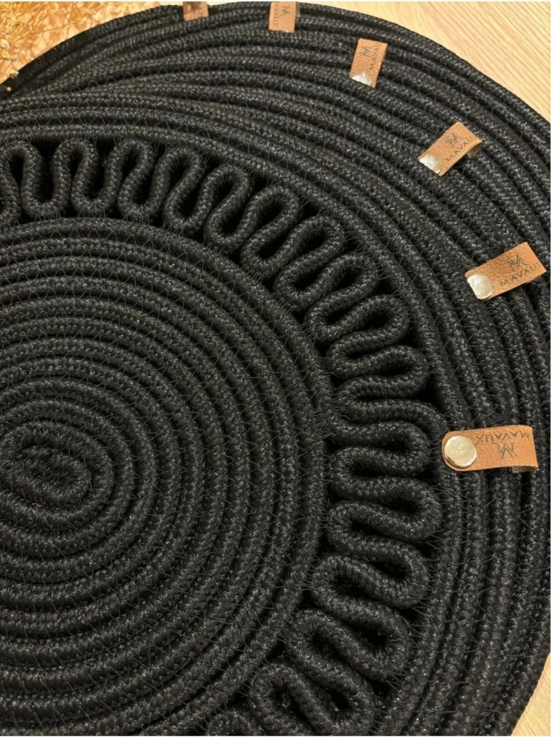 بدز ديري BDZ Leather American Service Set Jute Black 6 Pieces