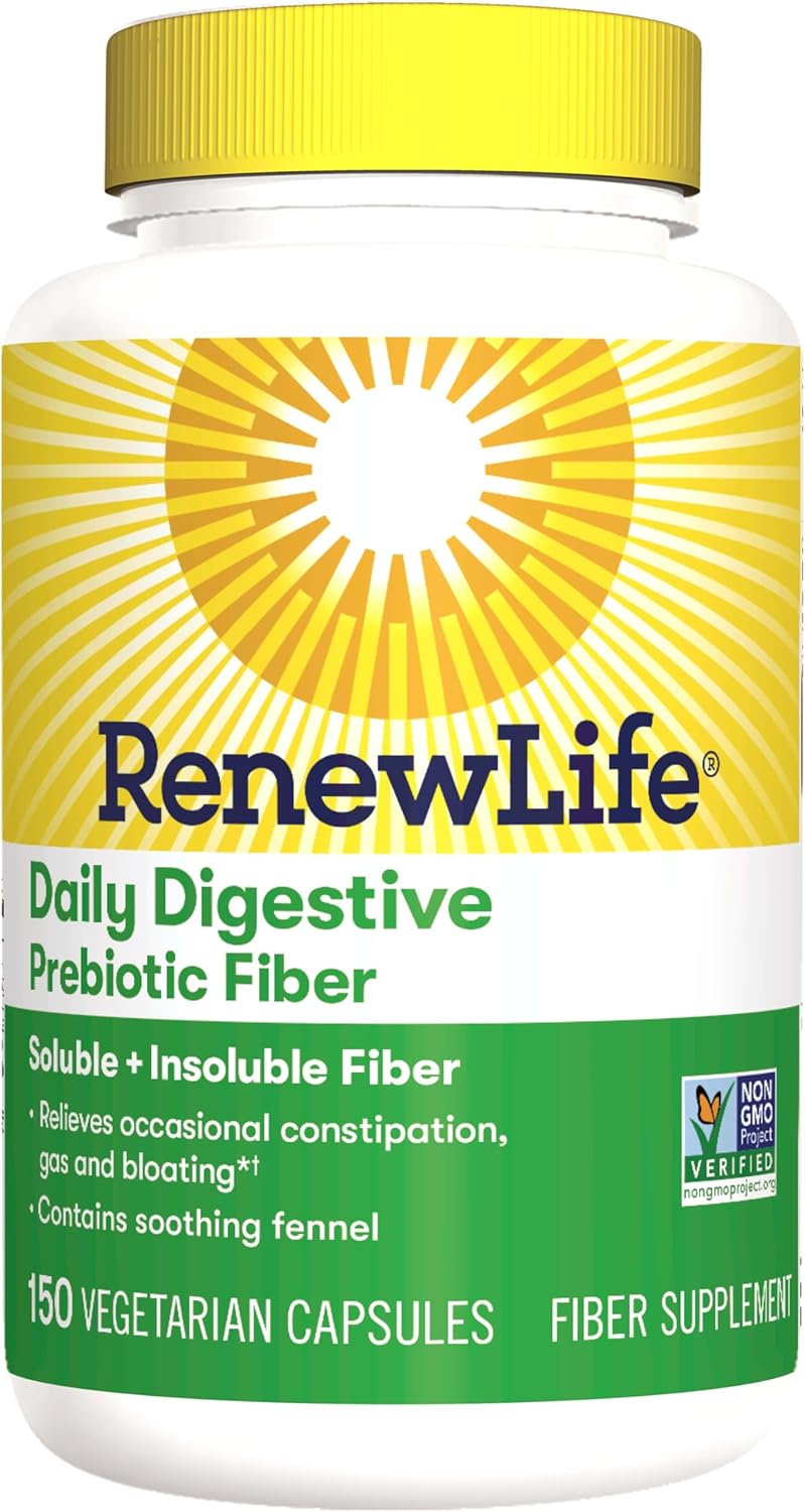 Renew Life ألياف بروبيوتيك هضمية يومية للبالغين من رينيو لايف 150 كبسولة نباتية قد يختلف التعبئة - Image 1
