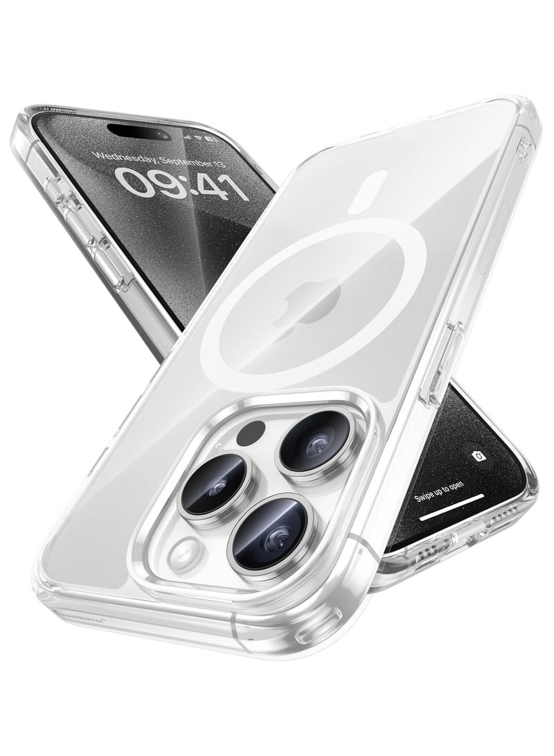 iPhone 15 pro max [N] 52 strong magnetic case with Magsafe case Transparent iPhone 15 pro max case anti-yellow and scratch resistant Ultra-thin iphone15 pro max 6.7 inch magnetic case transparent - Image 1