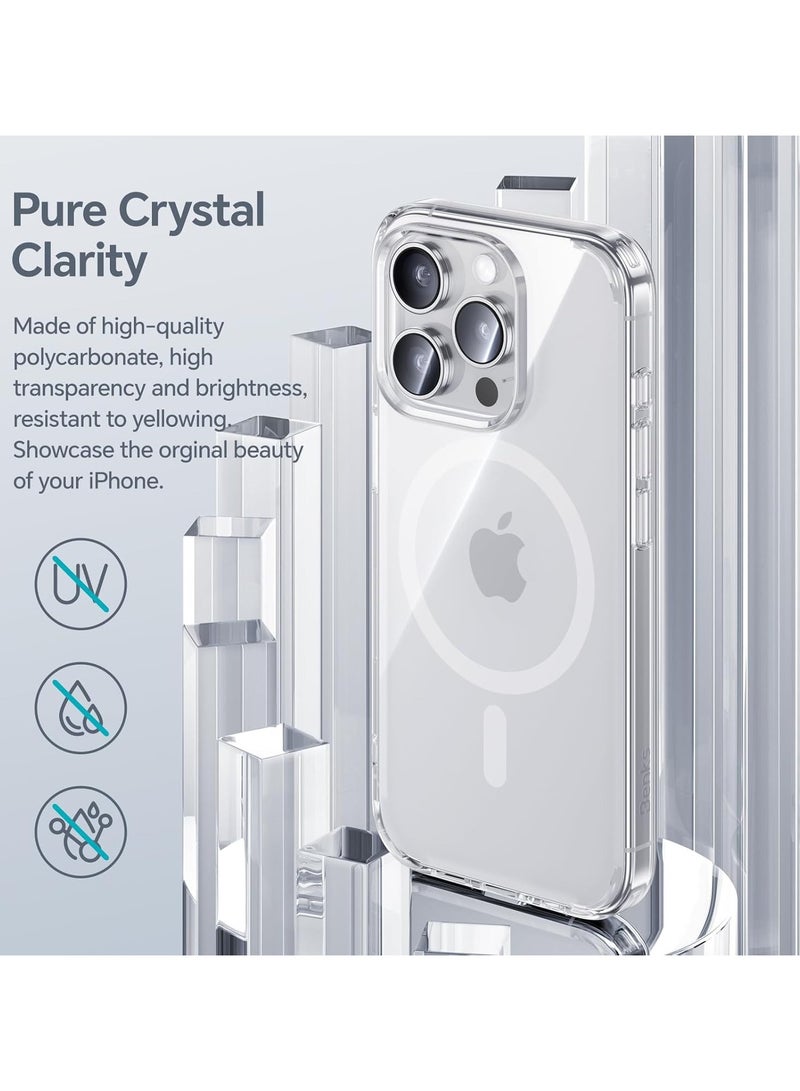 iPhone 15 pro max [N] 52 strong magnetic case with Magsafe case Transparent iPhone 15 pro max case anti-yellow and scratch resistant Ultra-thin iphone15 pro max 6.7 inch magnetic case transparent - Image 2