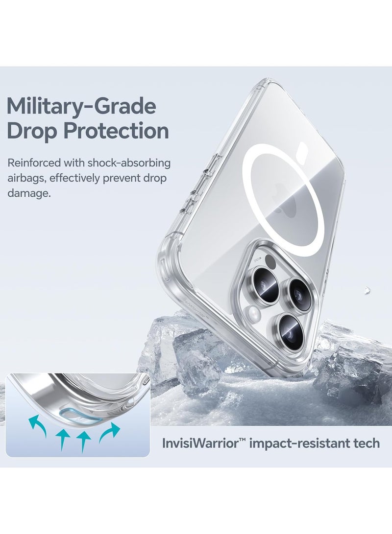 iPhone 15 pro max [N] 52 strong magnetic case with Magsafe case Transparent iPhone 15 pro max case anti-yellow and scratch resistant Ultra-thin iphone15 pro max 6.7 inch magnetic case transparent - Image 3