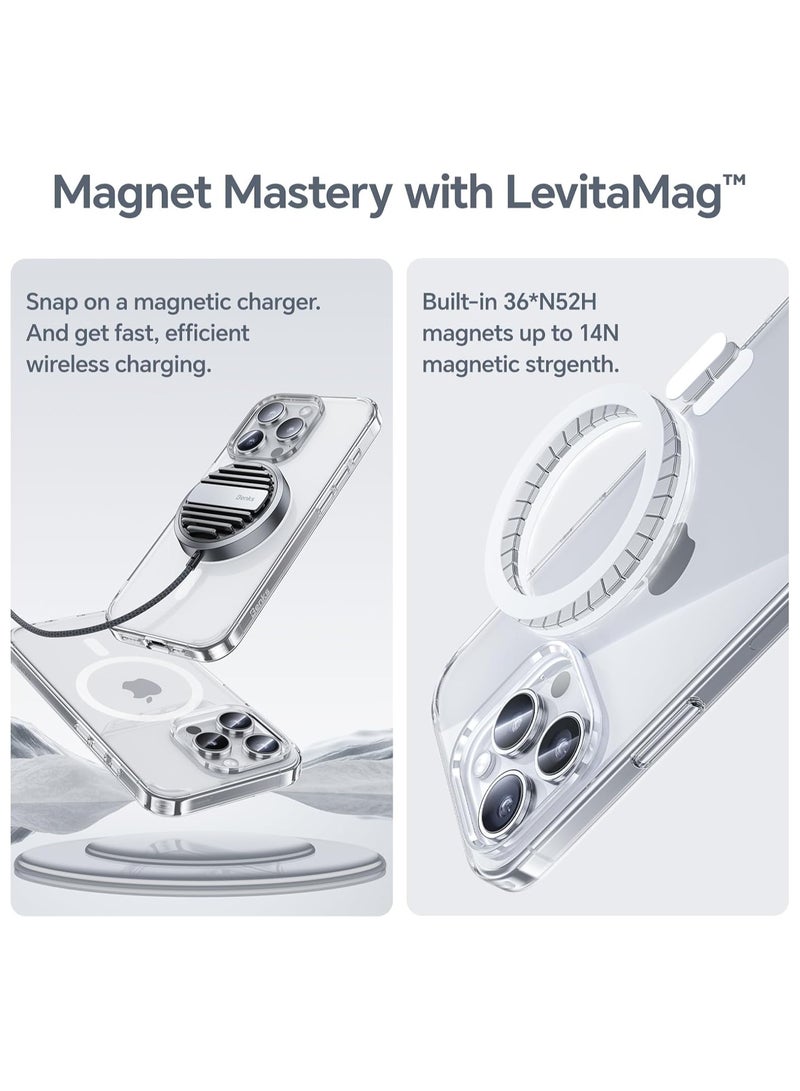 iPhone 15 pro max [N] 52 strong magnetic case with Magsafe case Transparent iPhone 15 pro max case anti-yellow and scratch resistant Ultra-thin iphone15 pro max 6.7 inch magnetic case transparent - Image 4