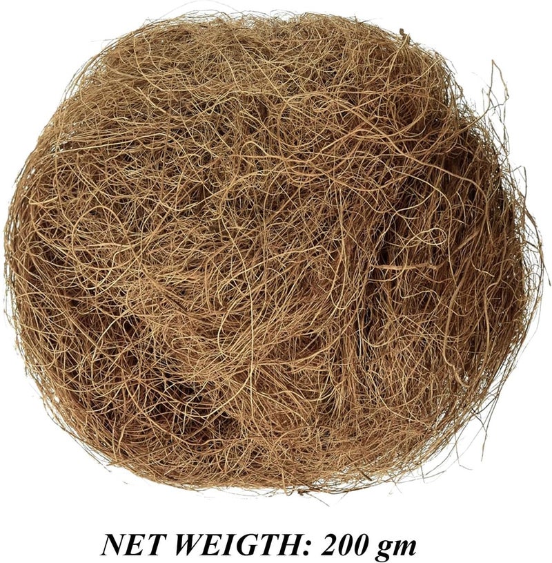 Smiling Pets Sterilized Natural Coconut Fiber for Bird Nest, Nesting Material for Comfortable Bedding in Nesting Box, Great for Nest Building and Hideouts (200gm) - Image 5