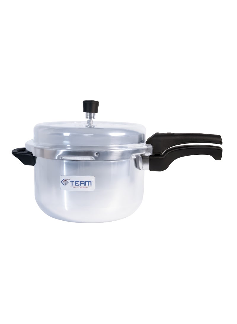 TEAM Pressure Cooker 7.5 Liter – Heavy‑Duty Aluminium Cooker with Bakelite Handle, Anti‑Spill Lid, Whistle Valve, Fast Cooking – Gas & Electric Stove Compatible - Image 1