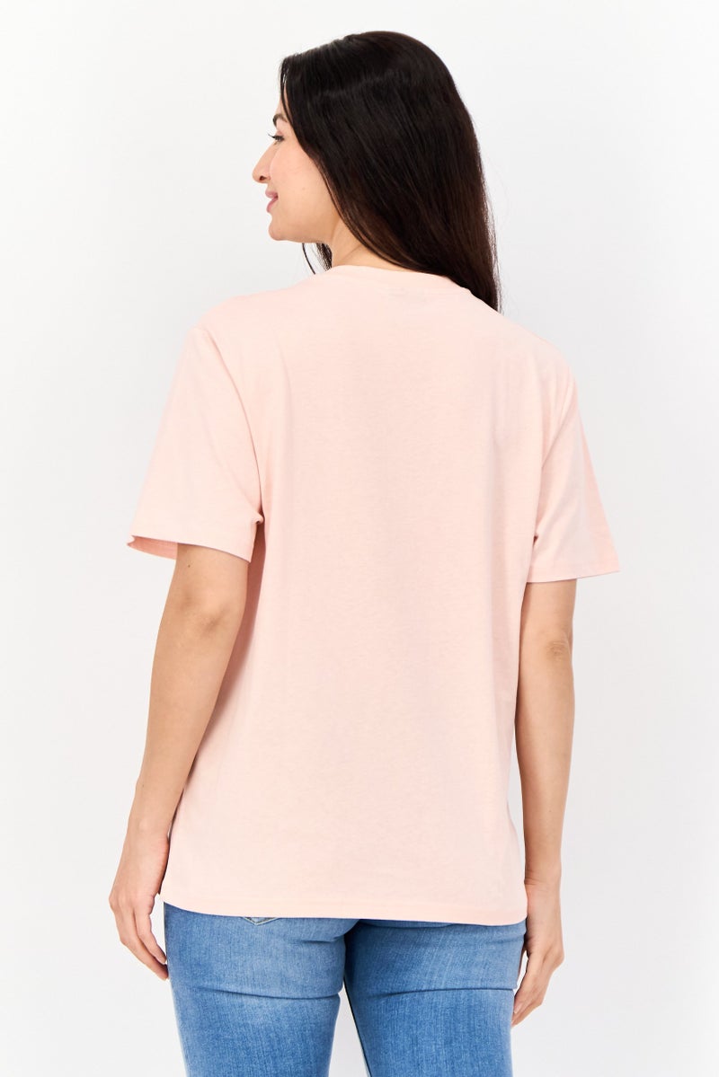 Marilyn Monroe Women Oversized  Crew Neck Short Sleeve Graphic Print T Shirt, Pink - Image 3