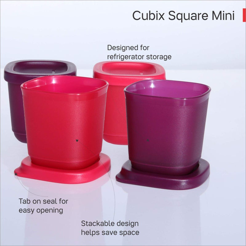 Tupperware Cubix Xtramini 110ml 4pc - Image 3