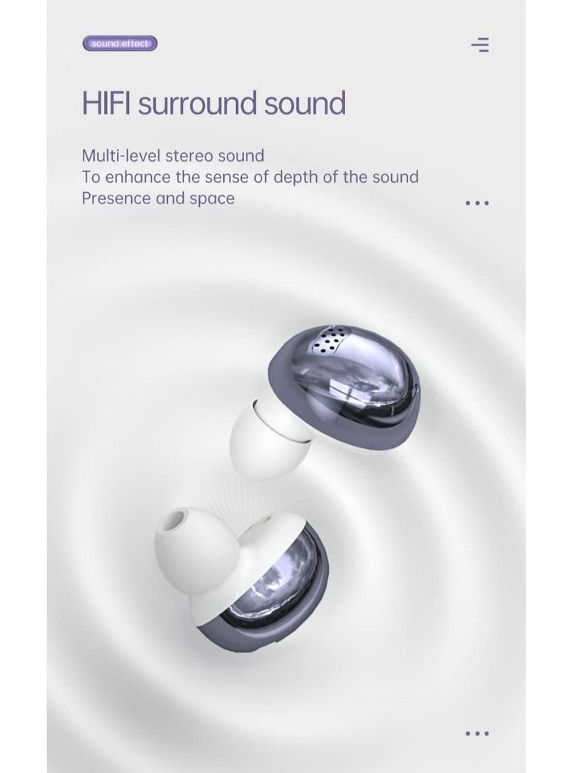NIBEMINENT Bluetooth Earphones 5.1 Wireless Bluetooth Ear Buds HIFI Surround Sound Free Switching Between Single and Double Ears Sport Earbuds Level 7 Waterproof Best Noise Cancelling Earbuds  - Image 5