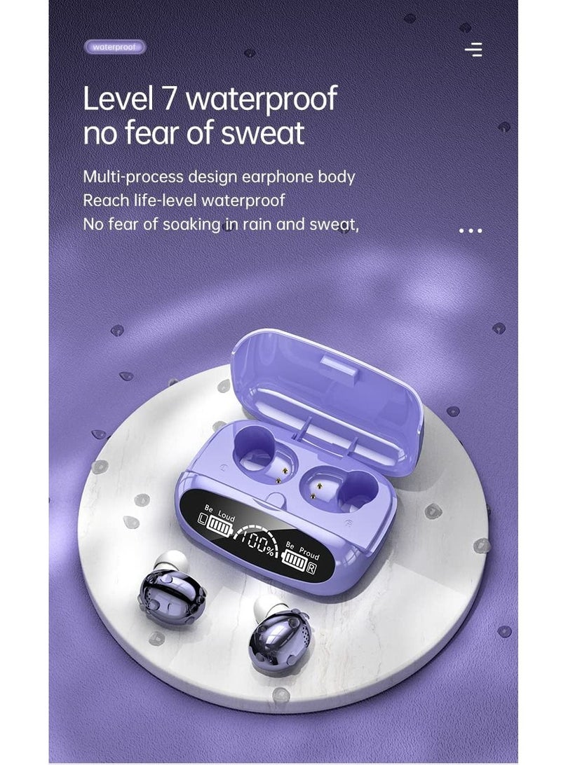 NIBEMINENT Bluetooth Earphones 5.1 Wireless Bluetooth Ear Buds HIFI Surround Sound Free Switching Between Single and Double Ears Sport Earbuds Level 7 Waterproof Best Noise Cancelling Earbuds  - Image 2