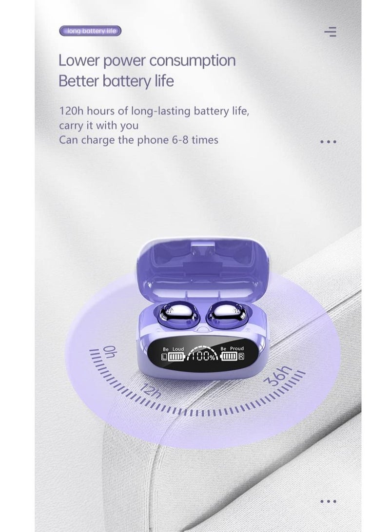 NIBEMINENT Bluetooth Earphones 5.1 Wireless Bluetooth Ear Buds HIFI Surround Sound Free Switching Between Single and Double Ears Sport Earbuds Level 7 Waterproof Best Noise Cancelling Earbuds  - Image 4