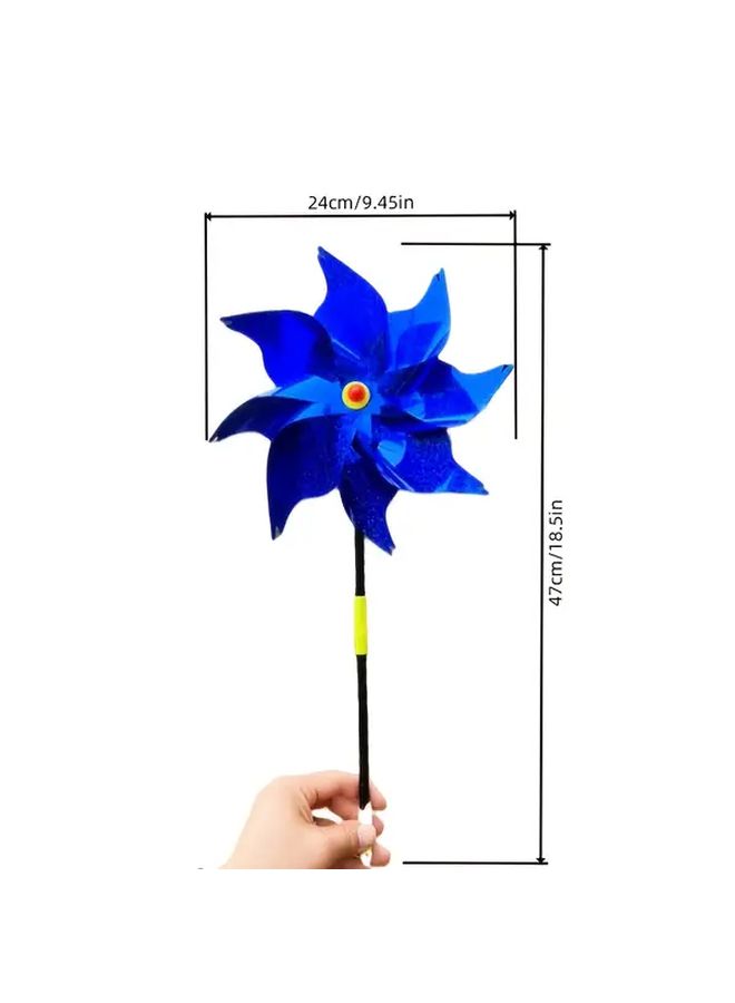 Green Sequin Octagonal Windmill Outdoor Handheld Toy for Garden Wedding Decor - Image 2