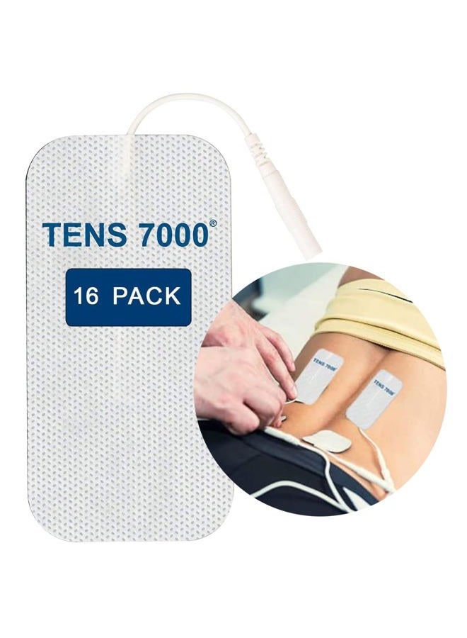 TENS 7000 Offizielle TENS Einheitenpads - Hochwertige OTC TENS Pads, 5.1 x 10.2 cm, compatible with mit den meisten TENS-Maschinen, Ersatzele electrode, Vorteil packaging, 16 Stück - Image 1