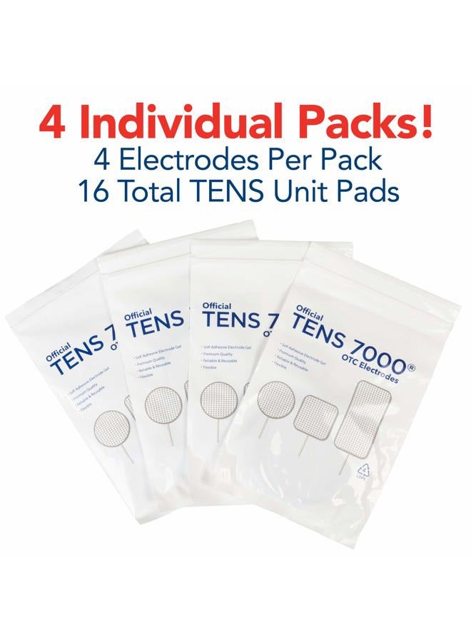TENS 7000 Offizielle TENS Einheitenpads - Hochwertige OTC TENS Pads, 5.1 x 10.2 cm, compatible with mit den meisten TENS-Maschinen, Ersatzele electrode, Vorteil packaging, 16 Stück - Image 4