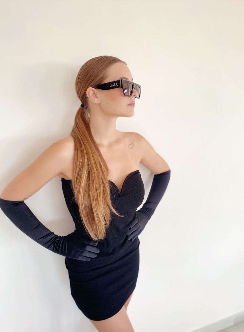 SOL.K Comcarrox-K Sol.K Sunglasses - Striking Design with Glitter Detailing, Luxury Acetate Arms, UV400 CR-39 Lenses, and 2-Year Warranty - Image 4