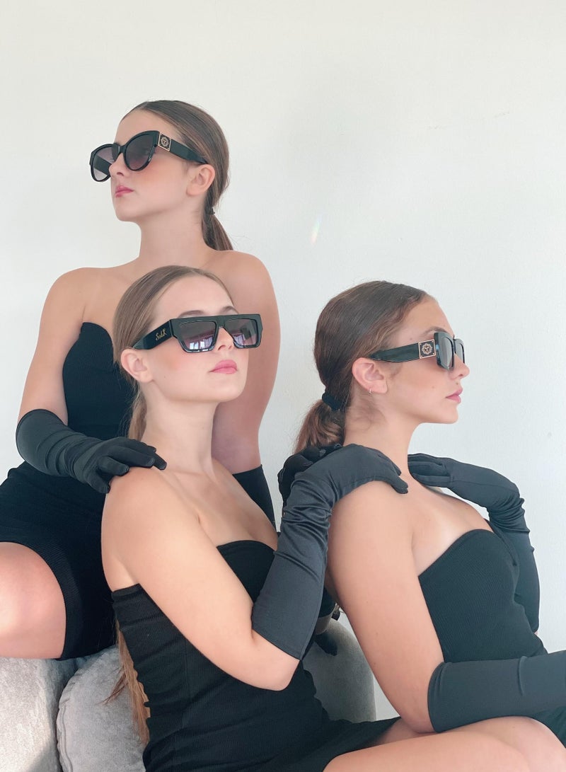 SOL.K Comcarrox-K Sol.K Sunglasses - Striking Design with Glitter Detailing, Luxury Acetate Arms, UV400 CR-39 Lenses, and 2-Year Warranty - Image 5