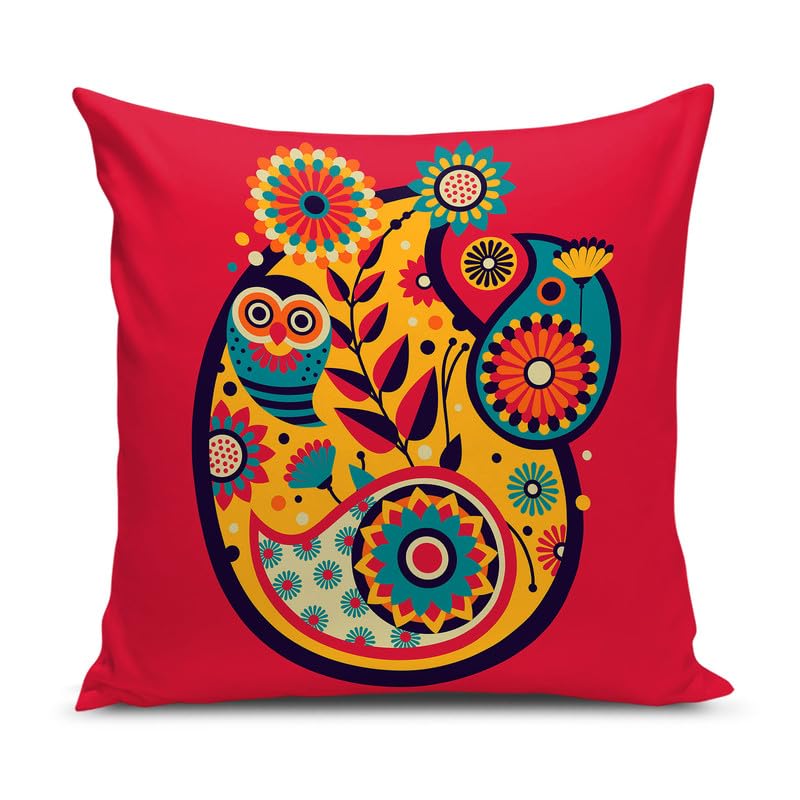 BMRGIFTS Soft Fabric Designer Decorative Printed 200 TC Cushion Cover Decorations For Sofa Living Room Set Of 5 16 X 16 Inch Multi (Multimfcc19) - Image 2
