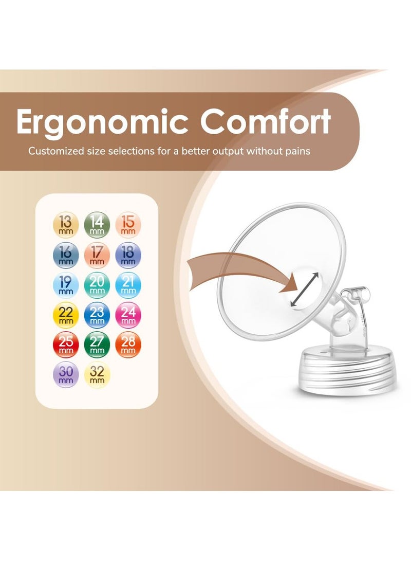 SOLARAE 2Pcs Pump Part for Spectra S1 S2 Spectra 9 Plus Breastpump Accessories Incl Wide Mouth Flange Not Original for Spectra Flange Not Spectra Baby USA Parts 22mm - Image 4