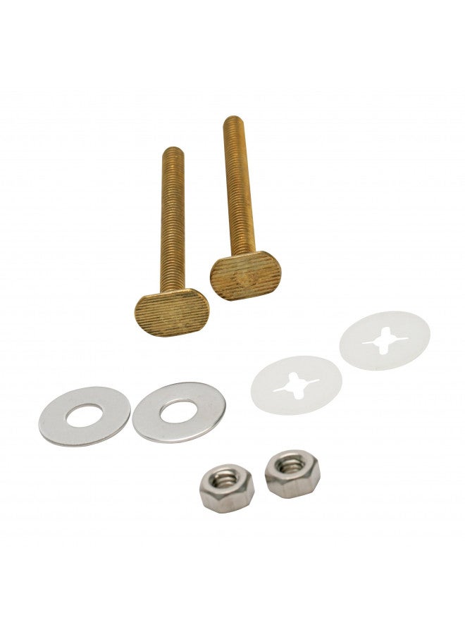 Fluidmaster 7111 Universal 3-Inch Bowl to Floor Bolts, Includes 2 Brass Bolts - Image 1