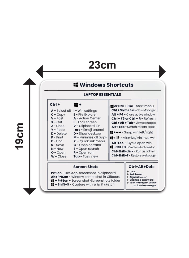 Mousepad for Mac OS and Windows Shortcut Quick Reference Guide - Gift for Employees - Dad - Coworkers - Colleagues - Friends and Family  - Image 5