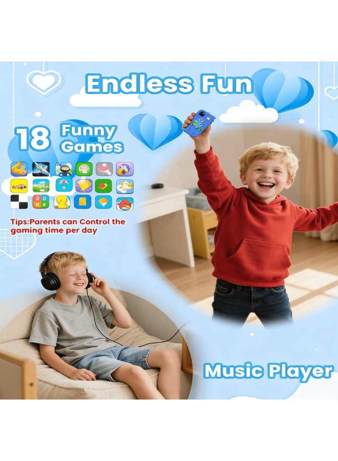 Closeli 2026 New Kids Multifunction Smart Phone, Kids Toy Phone, Educational Learning Toy, 2.8" Touchscreen, 1080P Dual Camera, 18 Educational Games, Music Player, Video Recording, with Protective Case, Gifts for Boys & Girls, Birthday Gift(32GB) - Image 5