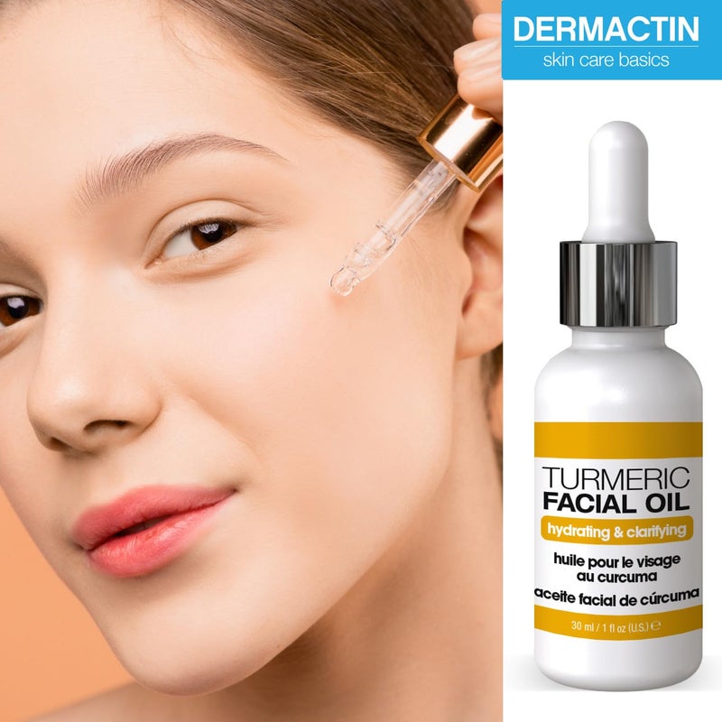 Dermactin-TS Turmeric Hydrating and Clarifying Facial Oil - Tumeric Face Oil 1 Ounce - Image 2