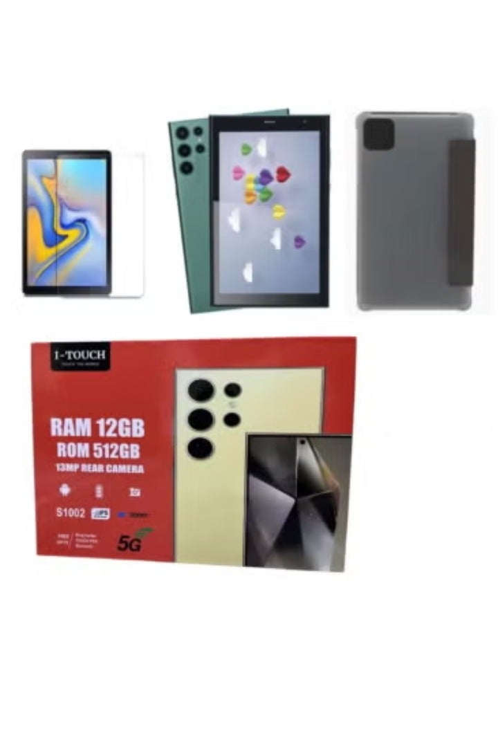 I-TOUCH ITouch Smart Tablet S1002 10.1-Inch Android 13 Tab | 12GB RAM 512GB ROM | Dual SIM 5G LTE + Wi-Fi | MAL400 GPU | With PU Protective Cover | Powerful Study & Entertainment Tablet – Blue - Image 3