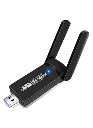 USB WiFi Bluetooth Adapter, 1300Mbps Dual Band 2.4/5Ghz Wireless Network External Receiver, Mini WiFi Dongle for PC/Laptop/Desktop - pzsku/Z424CE1815096FA00CA54Z/45/_/1722587294/198e0b4d-800b-4257-b2bc-7659cac95a2d