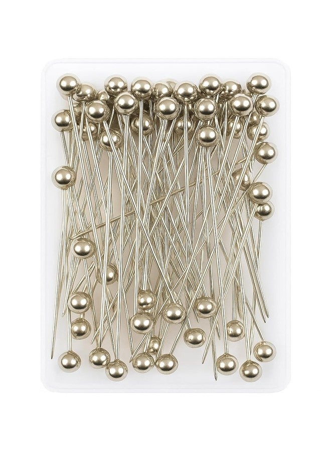 Decorative Ball Head Hijab Pins, Silver Colour, Metal Scarf Pins for Fabric - Image 3