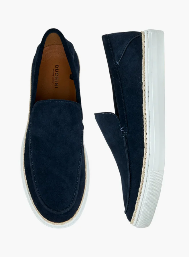 دوتشيني Men's Solid Slip-On Loafers