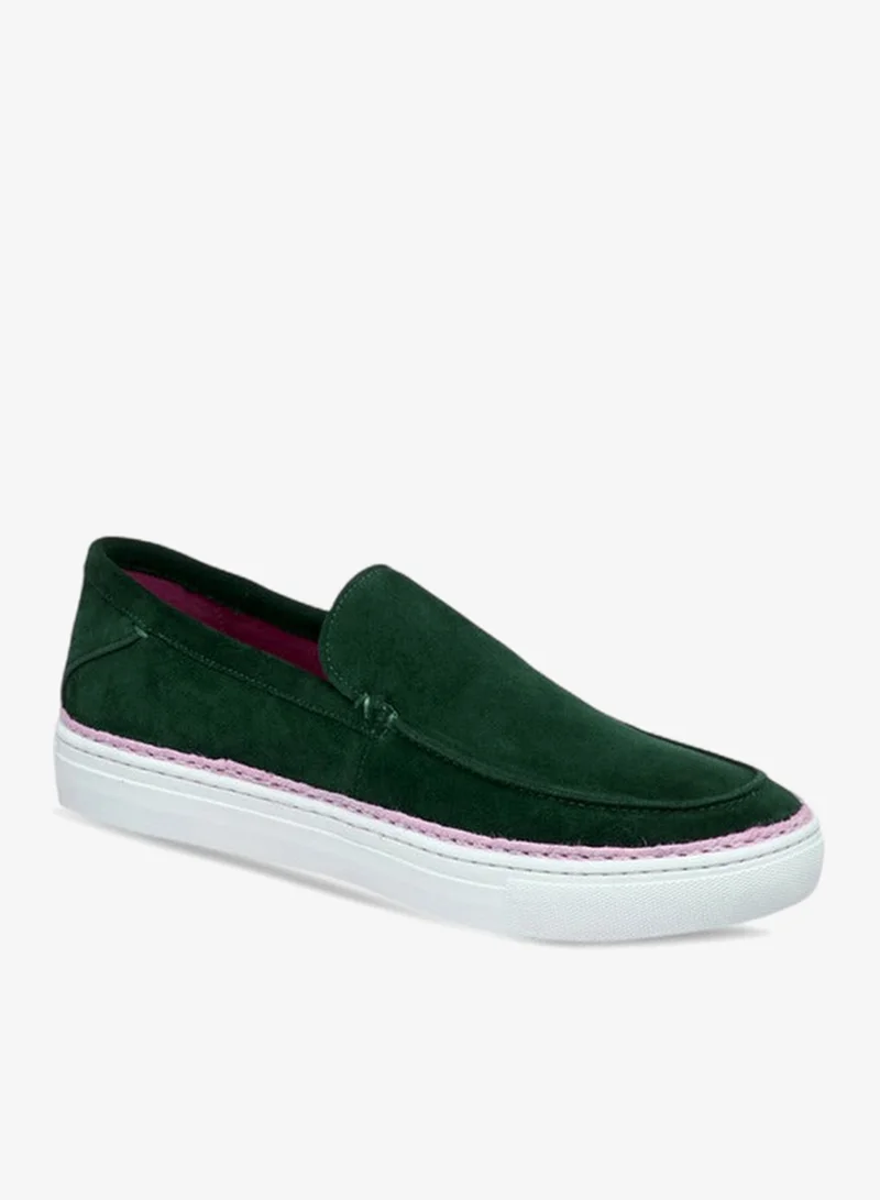 DUCHINI Men'S Leather Solid Slip-On Loafers