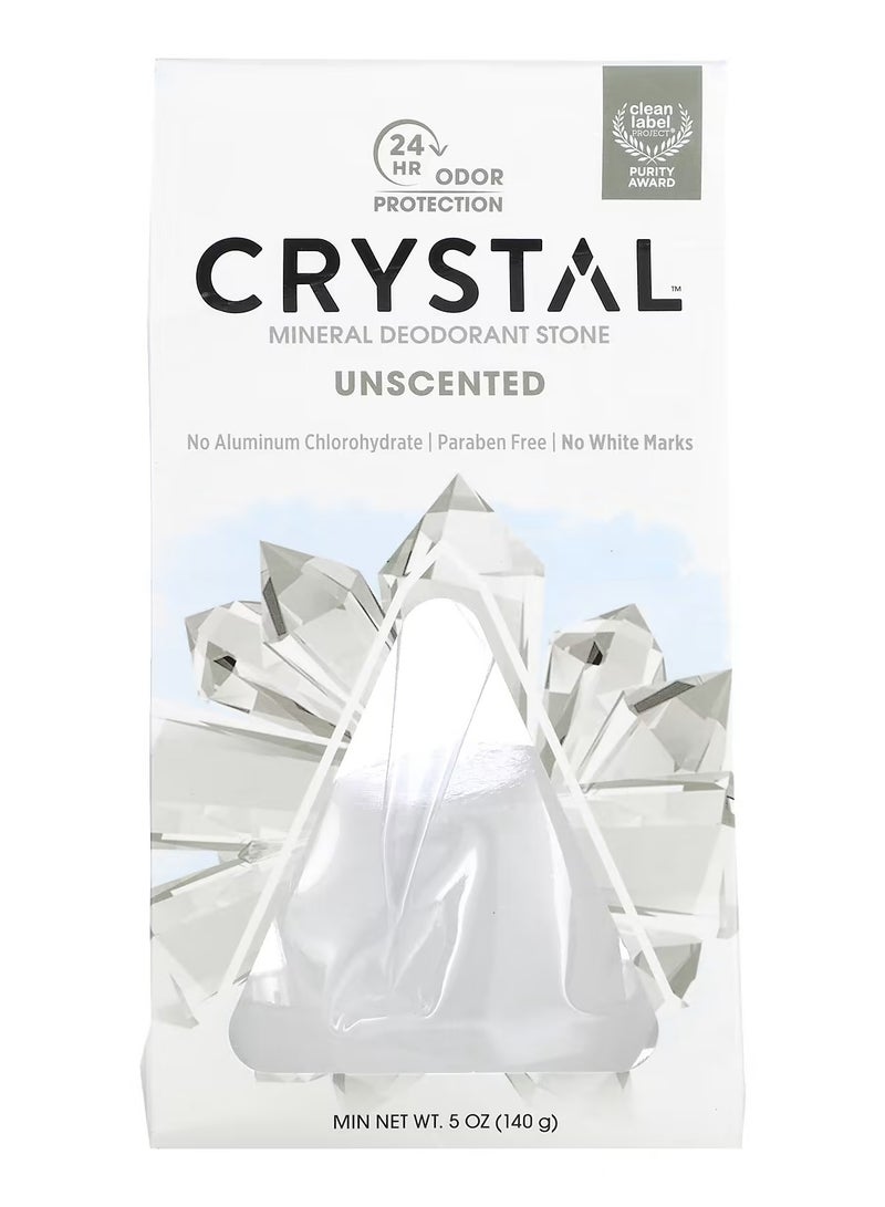 CRYSTAL Deodorant كريستال، حجر مزيل العرق المعدني، بدون رائحة، 5 أونصات (140 جرام) - Image 1